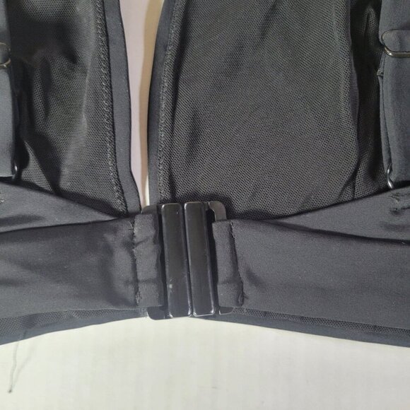 ASOS Design Black Adjustable Bralette Bikini Back Closure Top Size UK22/US18 - Picture 3 of 8